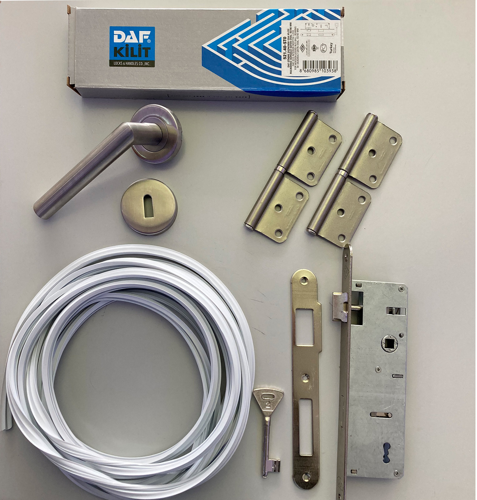 Kit de quincaillerie à rosace inox KK-04